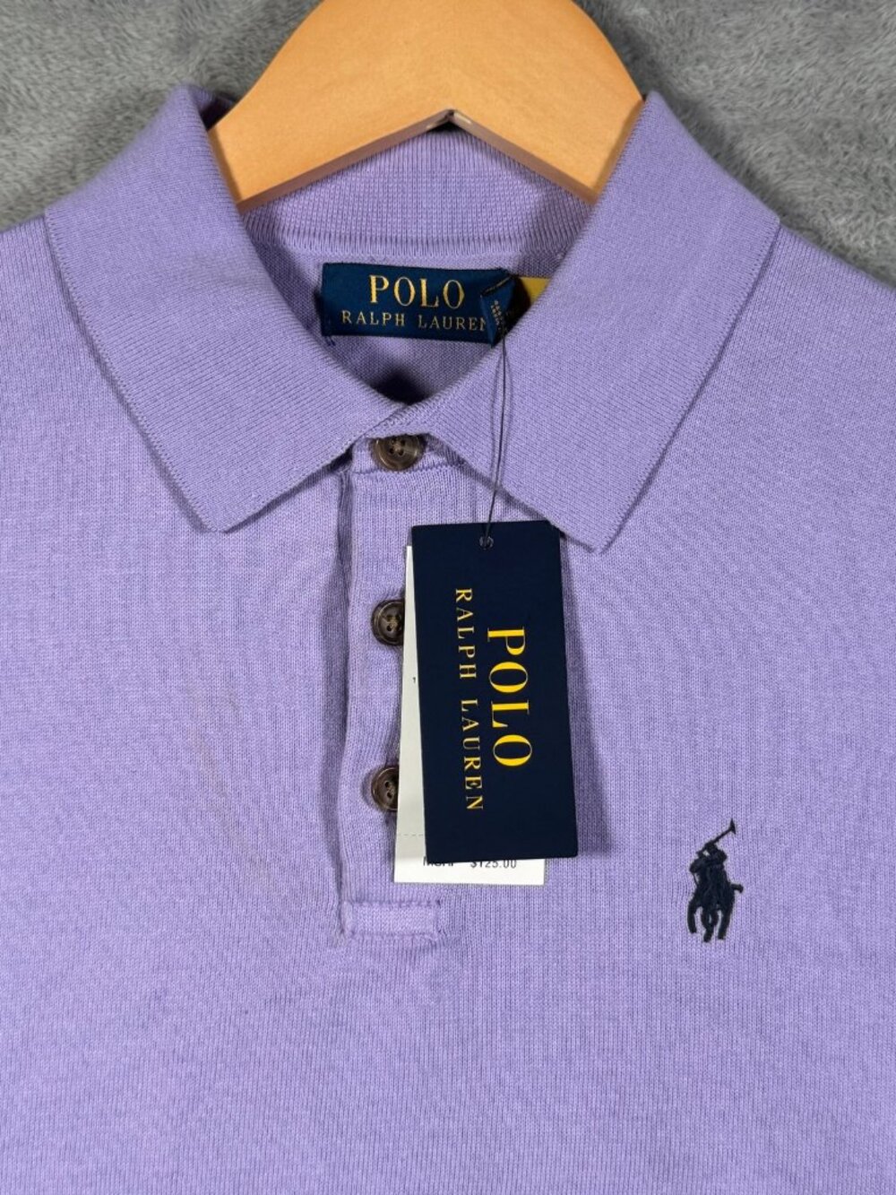 Polo Ralph Lauren Sweater Mens S Purple Short Sleeve Knit Shirt $125